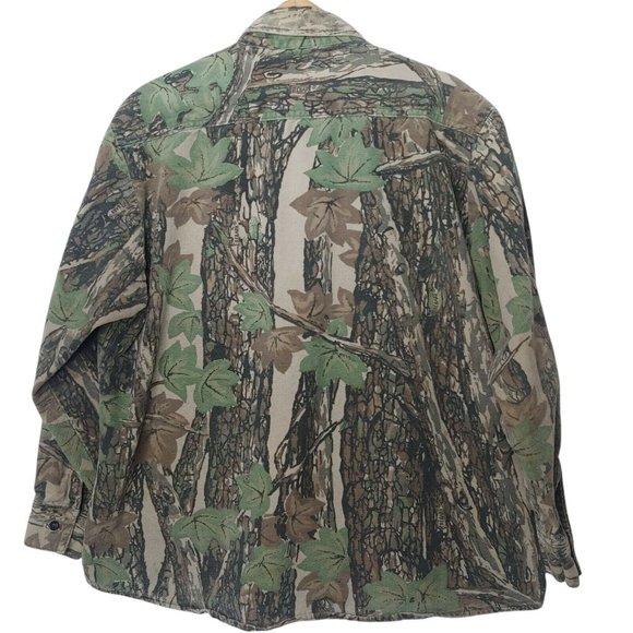 Vintage Winchester Men's XL Camo Shirt Long Sleeve Cotton Canvas Tree Hunting - Picture 6 of 11